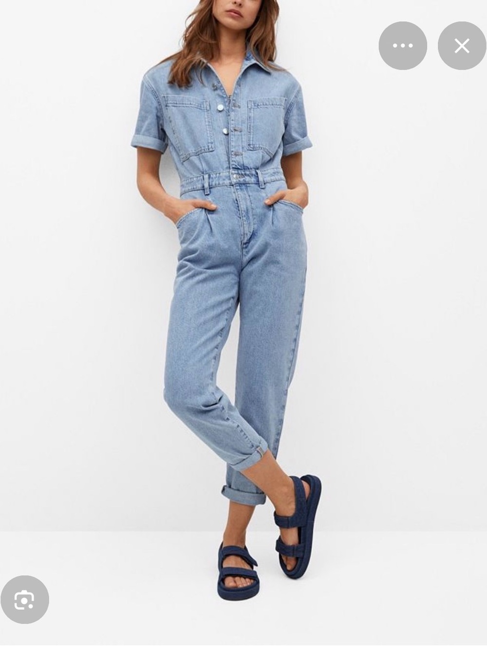 Mango Women's Denim Jumpsuit
